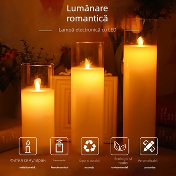 Lumină ambientală LED din sticlă, de mari dimensiuni – atmosferă romantică pentru casă, nunți și cerere în căsătorie