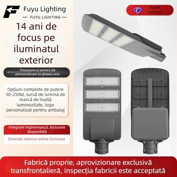 LED din aluminiu turnat pentru drumuri municipale, iluminat stradal exterior rezistent la apă, 50W–250W