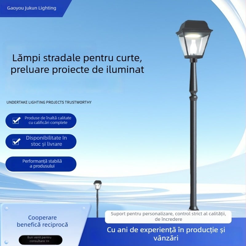 Lămpi LED pentru gazon și alei, iluminat exterior de peisaj din aluminiu turnat
