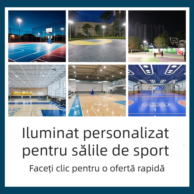 Iluminat LED personalizat pentru terenuri sportive: fotbal, baschet și badminton, cu iluminare de înaltă putere