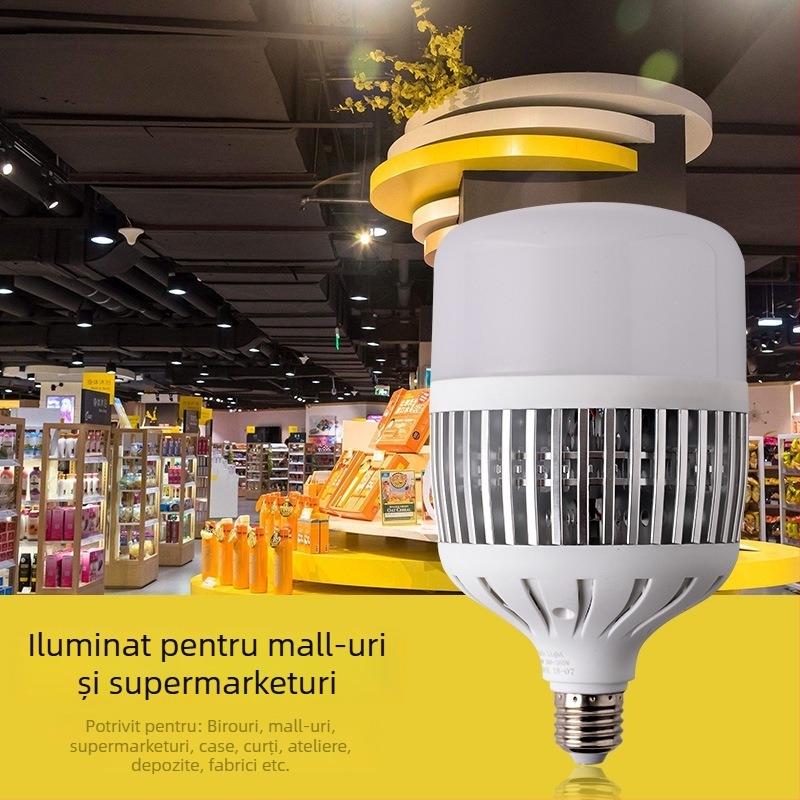 Bec LED cu putere mare, economisire de energie, bază filetată E27/E40, iluminat interior pentru fabrici, ateliere și depozite