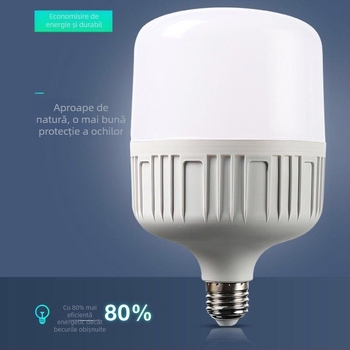 Bec LED cu soclu E27, super-strălucitor, protecție tripla, economie de energie, fără pâlpâire, pentru uz casnic și industrial