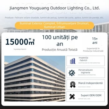 Stâlp solar de 6 m pentru iluminat stradal exterior, curte, LED IP65, 50W