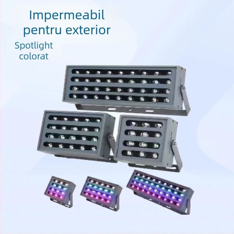 Lumina LED curcubeu pentru copac – proiector exterior impermeabil, colorat, pentru parcuri și amenajări peisagistice