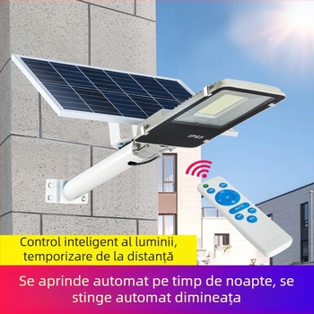 Lumină stradală cu LED solar pentru drumuri rurale și municipale, rezistentă la intemperii IP65, design Bob de Aur, telecomandă, 12V, 24–36 ore