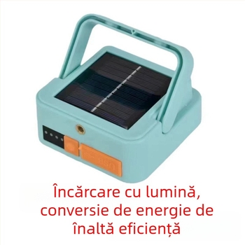 Proiector LED solar portabil, USB reîncărcabil, pentru camping în aer liber și iluminare de urgență