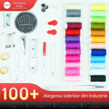 Set de cusut de 90 de piese, portabil pentru casă și călătorii, cu instrumente de cusut și cutie de cusut