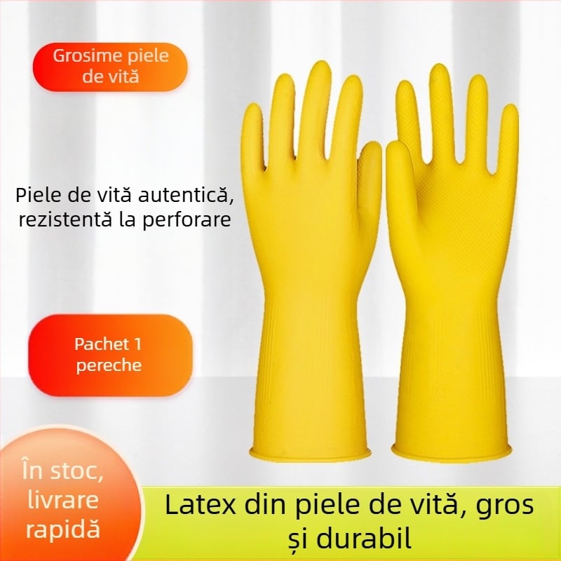 Mănuși groase din tendoane de vită pentru treburi casnice — rezistente la ulei, impermeabile, potrivite pentru spălat vase, curățenie și îngrijire auto