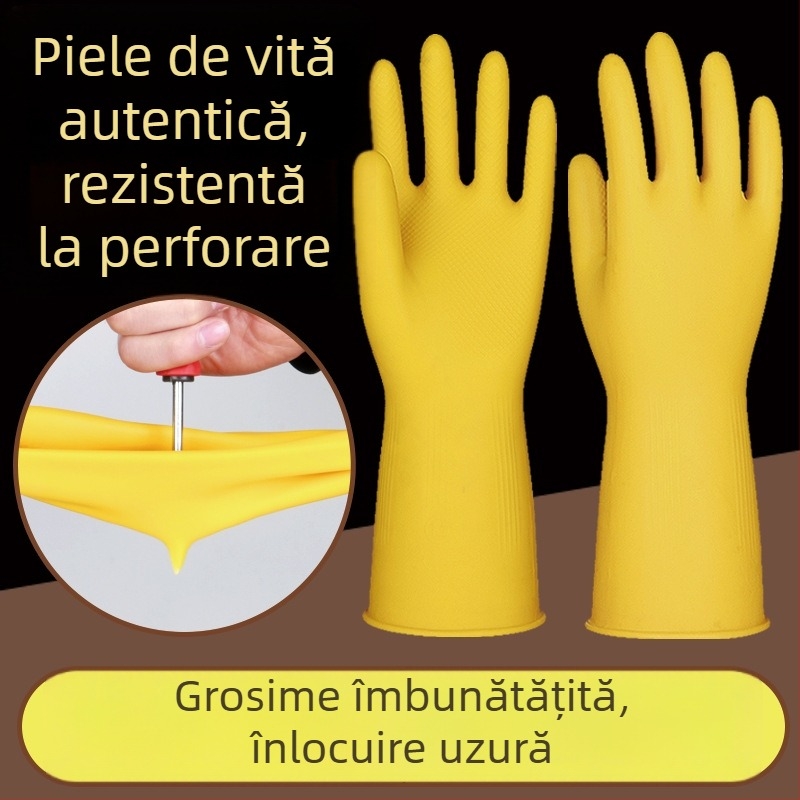 Mănuși groase din tendoane de vită pentru treburi casnice — rezistente la ulei, impermeabile, potrivite pentru spălat vase, curățenie și îngrijire auto