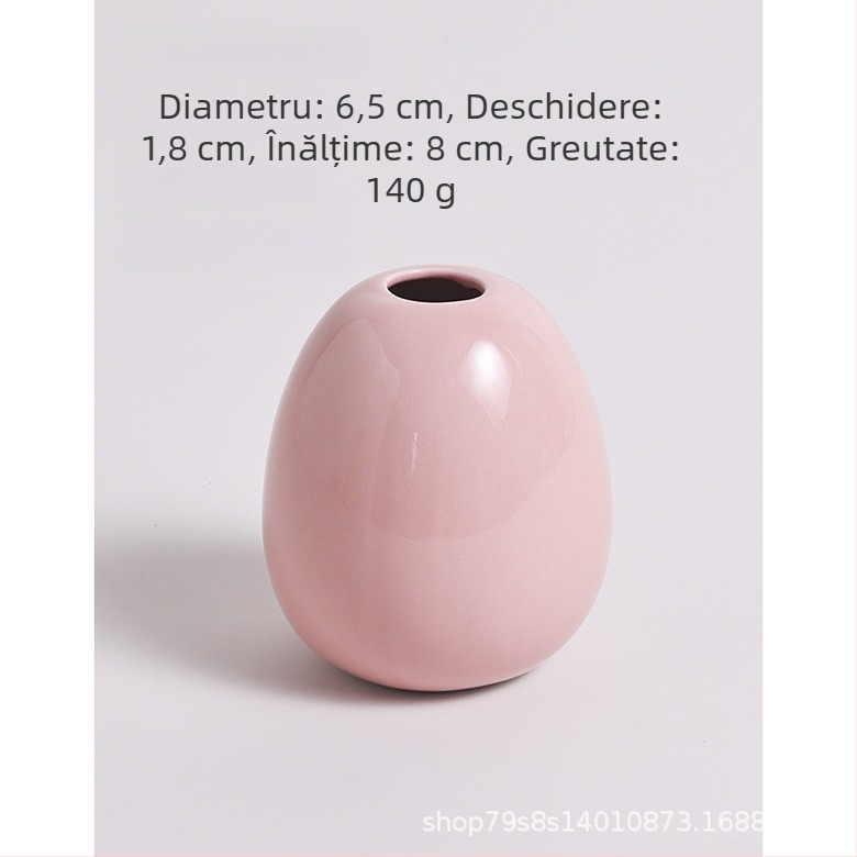 Vază ceramică de birou, în stil crem, pentru decorul camerei și biroului