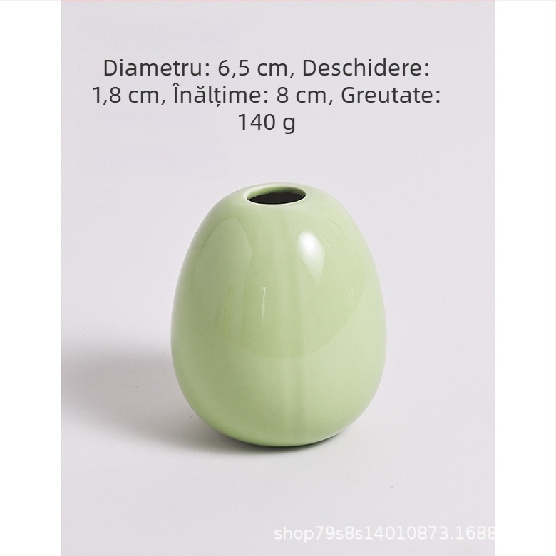 Vază ceramică de birou, în stil crem, pentru decorul camerei și biroului