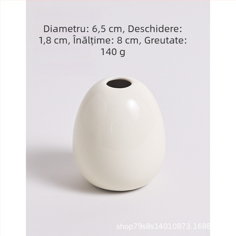 Vază ceramică de birou, în stil crem, pentru decorul camerei și biroului