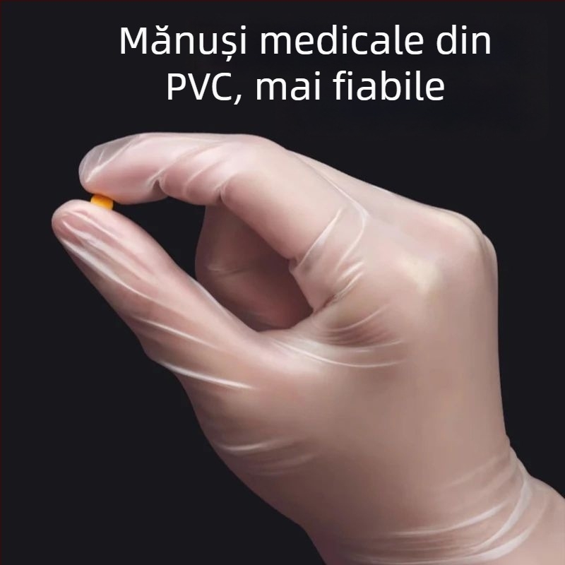 Mănuși din PVC, de unică folosință, groase, lungi, de calitate alimentară, impermeabile la apă și la ulei, pentru uz casnic, cu elasticitate mare, durabile
