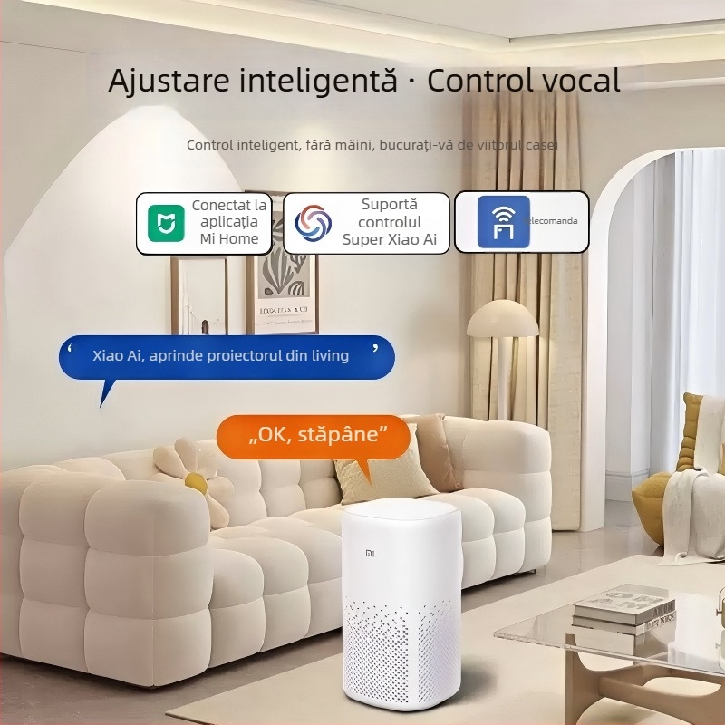 Spot de iluminat inteligent cu control vocal, downlight încastrat cu reglaj de intensitate și culoare, COB LED, cupă adâncă anti-orbire, design minimalist în formă de deal mic