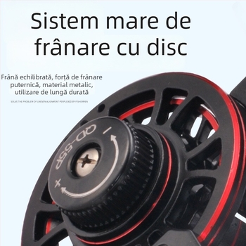 Kemeilong tambur de pescuit din metal integral, frână frontală, viteză înaltă, ghidare a cablului și viteză dublă pentru pescuit la stâncă