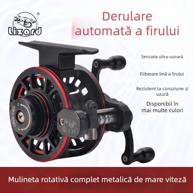 Kemeilong tambur de pescuit din metal integral, frână frontală, viteză înaltă, ghidare a cablului și viteză dublă pentru pescuit la stâncă