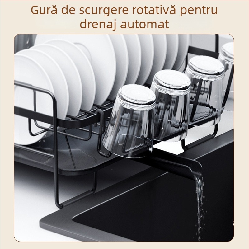 Raft îngust extensibil pentru drenajul vaselor, lângă chiuvetă, pentru uscare