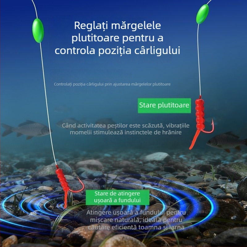 Set de pescuit cu năluci pentru Carassius carassius — original, gata de utilizare, kit de linie cu plutitor reglabil și atingere de fund