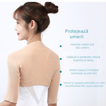 Șal de umăr din bumbac pentru somn, suport cervical, unisex, încălzitor de umeri după naștere