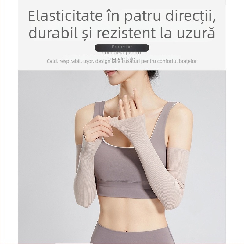 Manșete din bumbac pentru protecția solară a brațelor, lejere, lungi, pentru primăvară-vară, protecție la cot
