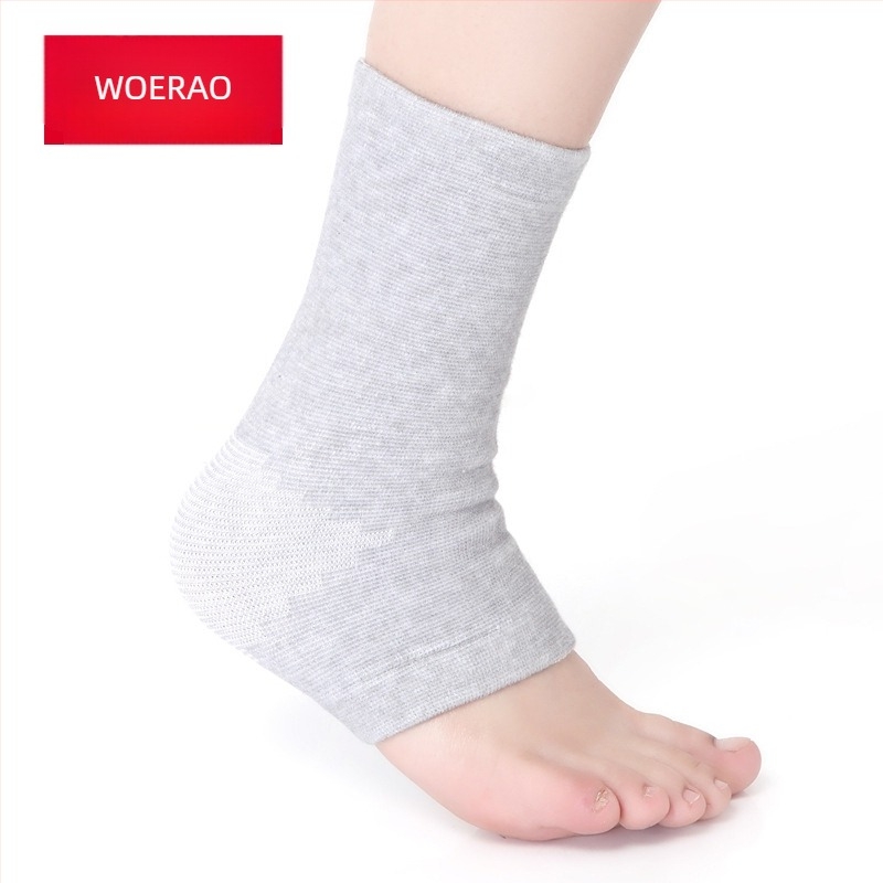 Protecție pentru gleznă tricotată pentru sport, pereche, cu elasticitate de patru direcții, fibră din bambus cu carbon, protecție împotriva entorsei, căldură, anti-alunecare, ușor