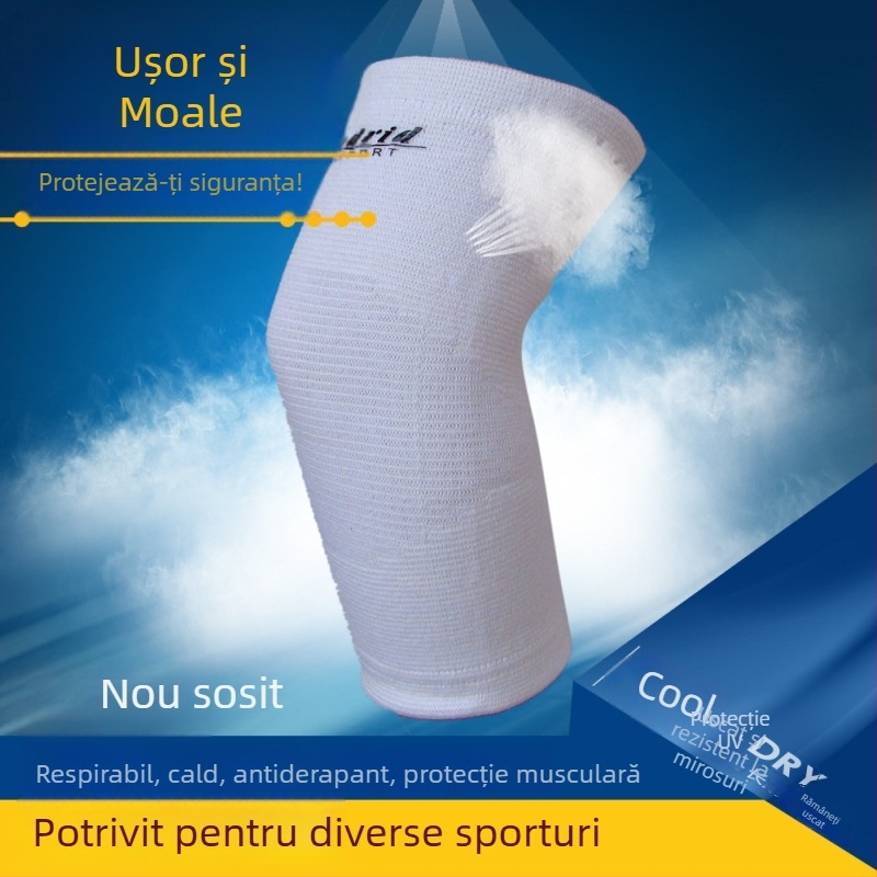 2015 Protecții de coate albe, elastice, cu patru margini, tricotate, pentru adulți, echipament de protecție sportiv