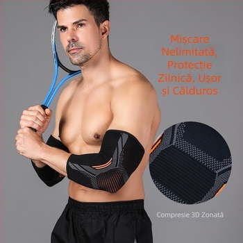 Cotiere tricotate, absorbante de sudoare și respirabile, pentru baschet și badminton, protecție de lungime medie a cotului, echipament protector pentru drumeții și fitness