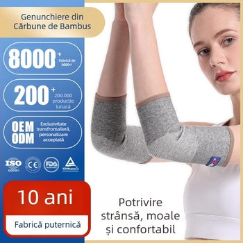 Protectii pentru coate din bambus cu carbon, încălzire cu infraroșu – pentru baschet, badminton, drumeții și ciclism – echipament de protecție sportiv