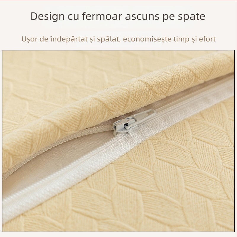 Husă de pernă din velur olandez, culoare solidă, 45×45 cm sau 30×50 cm, pentru living și dormitor.
