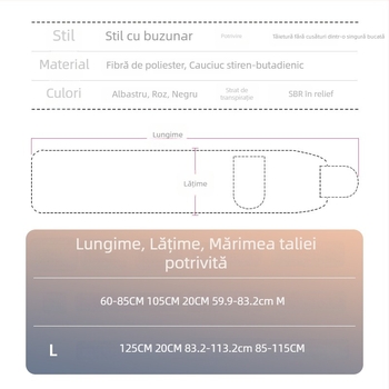 Centură reglabilă pentru talie, cu susținere, design colorat și căldură pentru fitness