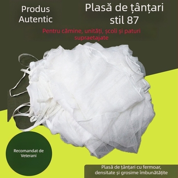 Plasă de țânțari tip 87 pentru pat supraetajat în dormitor studențesc, cu o ușă