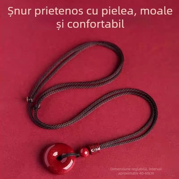Pandant din cinnabar natural, nisip mov-auriu de înaltă puritate, colier pentru anul nașterii, bijuterii cadou en-gros