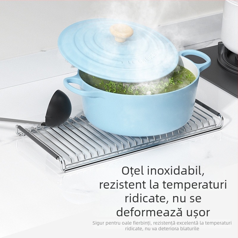 Raft de scurgere pentru chiuvetă din oțel inoxidabil 304, pliabil, tip rulou, organizator de bucătărie multifuncțional