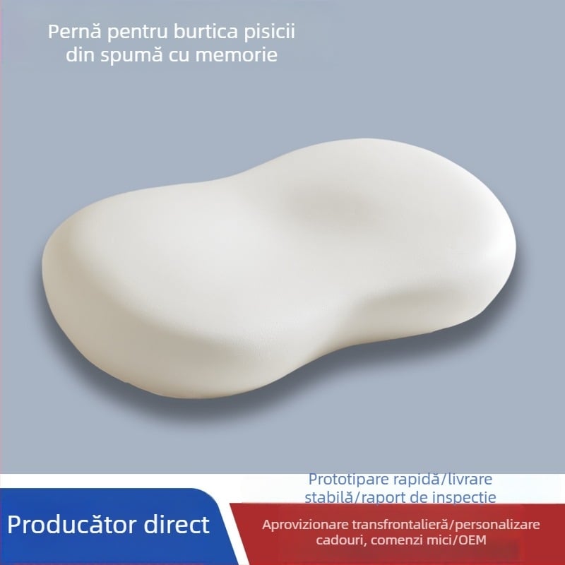 Perna din spumă cu memorie pentru burtă de pisică, cu nucle gol, fără presiune, dimensiune, înălțime și densitate personalizabile