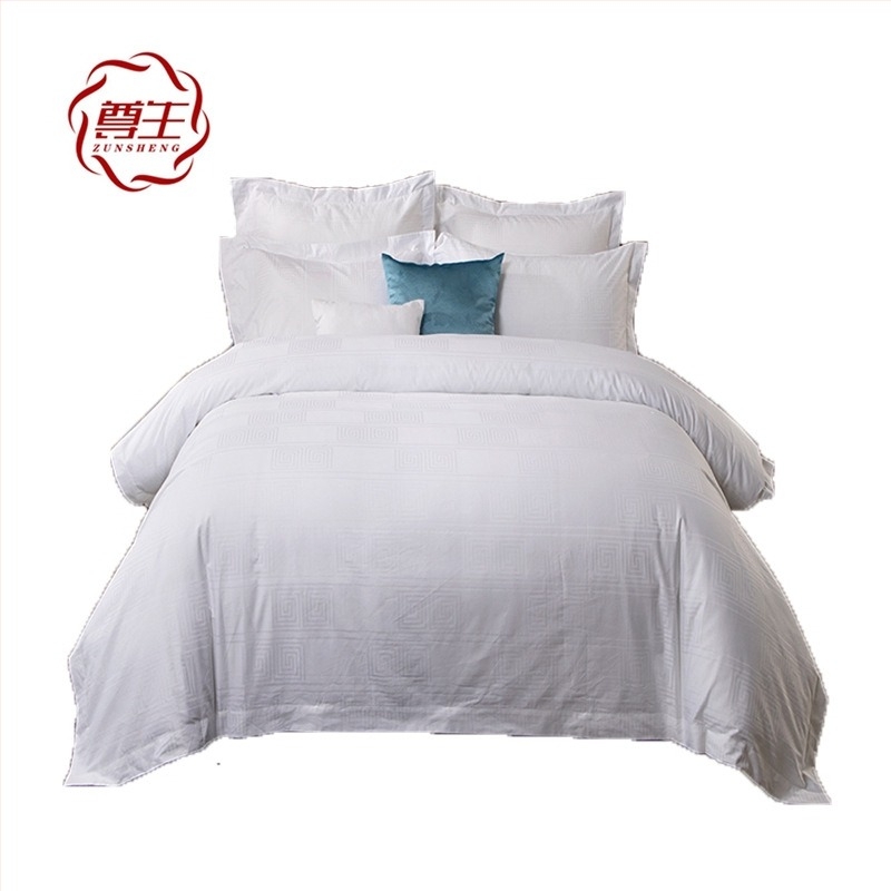 Set de lenjerie pentru hotel, patru piese, Jacquard de 60 fire de bumbac