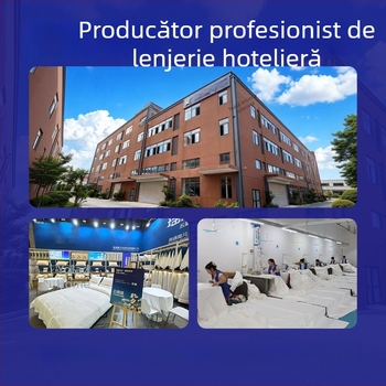 Set de lenjerie hotelier, din patru piese, din bumbac 100%, finisaj satin alb, personalizabil