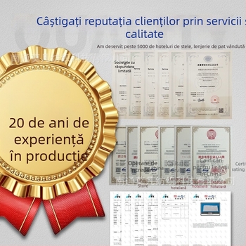 Set de lenjerie hotelier, din patru piese, din bumbac 100%, finisaj satin alb, personalizabil