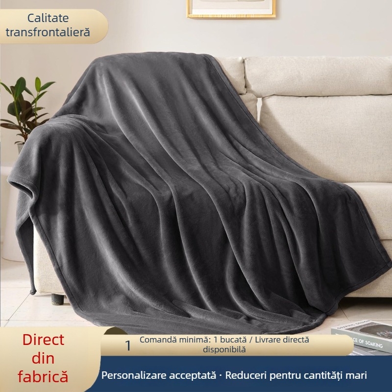 Pătură din flanel moale pentru dormitor și canapea, albă, pătură drăguță pentru fetițe