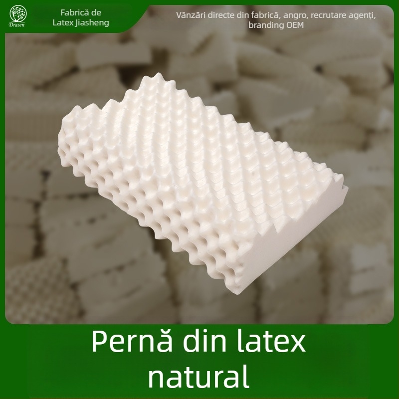 Perna din latex natural, formă de dinți de lup, conținut de latex peste 90%, înălțime 10,1–15 cm, greutate 1,1–1,5 kg