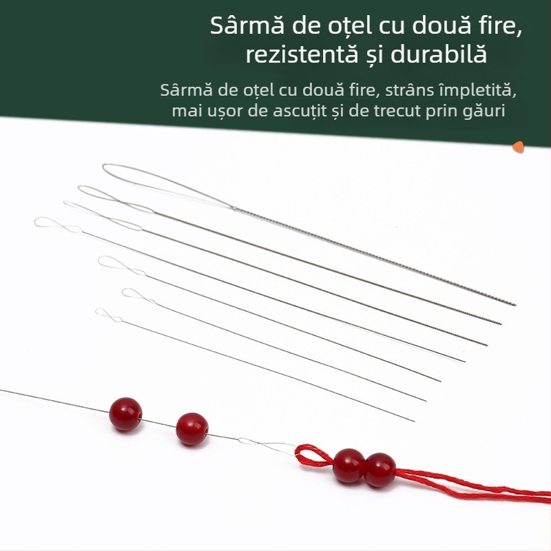 Acele pentru mărgele, cu ochi mare și design răsucit, pentru proiecte DIY bijuterii