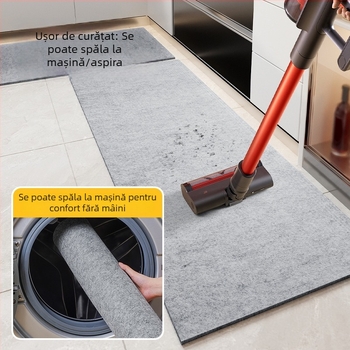 Covor de bucătărie pentru podea, absorbant de apă, antiderapant, pentru uz casnic; se șterge ușor și nu necesită spălare; rezistent la pete; covor de intrare.
