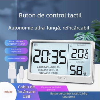 Ceas de alarmă minimalist silențios pentru studenți și copii, cu LED nocturn – ceas digital pentru dormitor