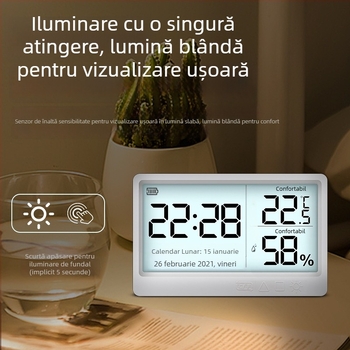 Ceas de alarmă minimalist silențios pentru studenți și copii, cu LED nocturn – ceas digital pentru dormitor