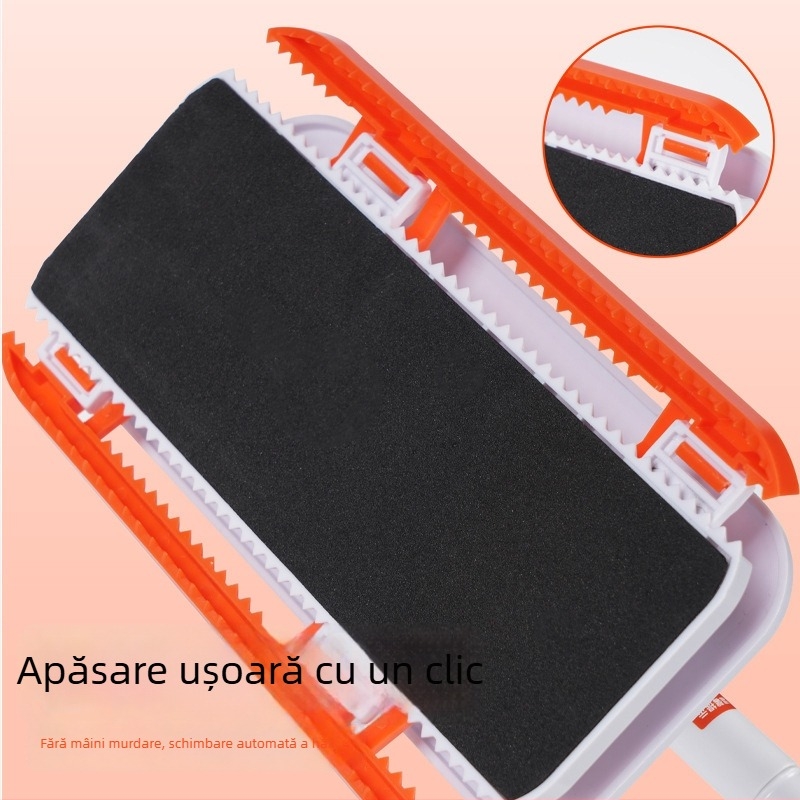 Mop plat multifuncțional pentru față, cu clips automat printr-un singur clic – curățare plată pentru uz casnic