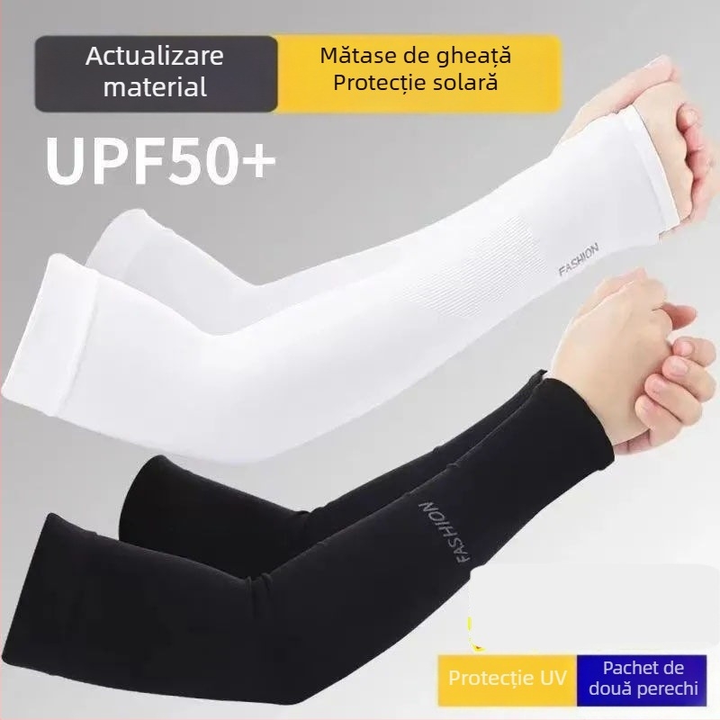 Manșete Ice Silk cu protecție UV, vară, unisex, pentru condus și ciclism în aer liber