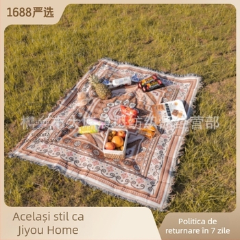 Cuvertură cu temă tigru – decor pentru canapea, imprimeu desen animat, pentru călătorii și camping, poliester