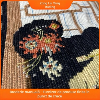 Broderie încrucișată finisată – tablou decorativ pentru living, cadou ideal și obiect de colecție
