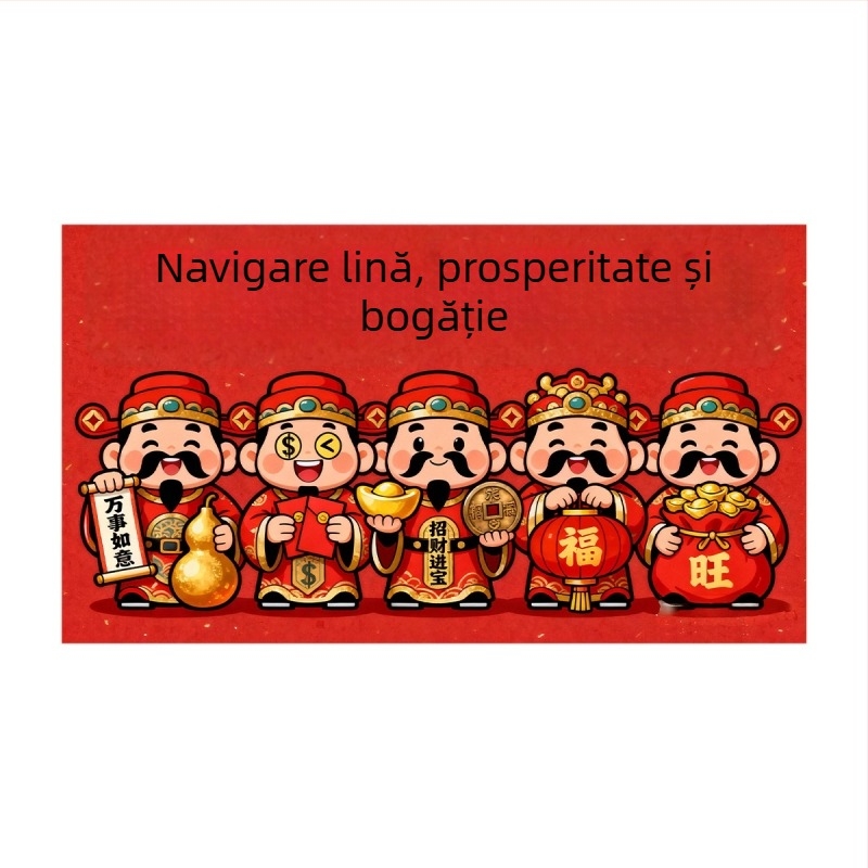 Țesătură de bumbac importată pentru broderie cu cruci, motive norocoase în stil chinezesc