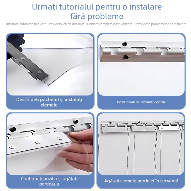 Draperie transparentă pentru ușă din PVC, personalizată, pentru toate anotimpurile — rezistentă la vânt și separator pentru aer condiționat, pentru uz casnic și comercial