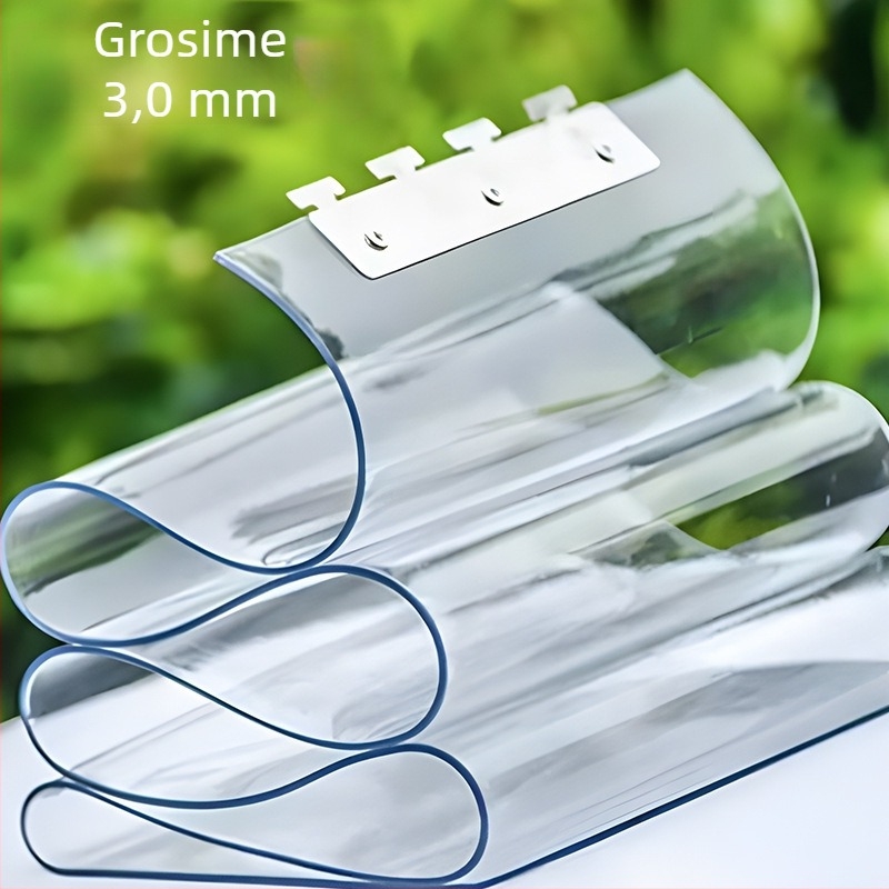 Draperie transparentă pentru ușă din PVC, personalizată, pentru toate anotimpurile — rezistentă la vânt și separator pentru aer condiționat, pentru uz casnic și comercial